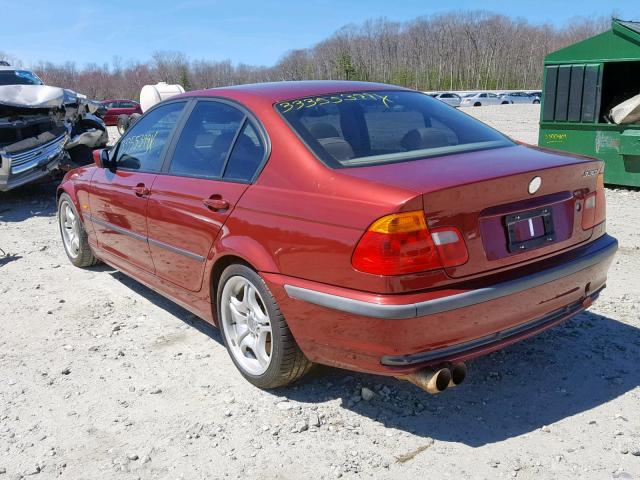 WBAAV53491FJ65011 - 2001 BMW 330 I RED photo 3