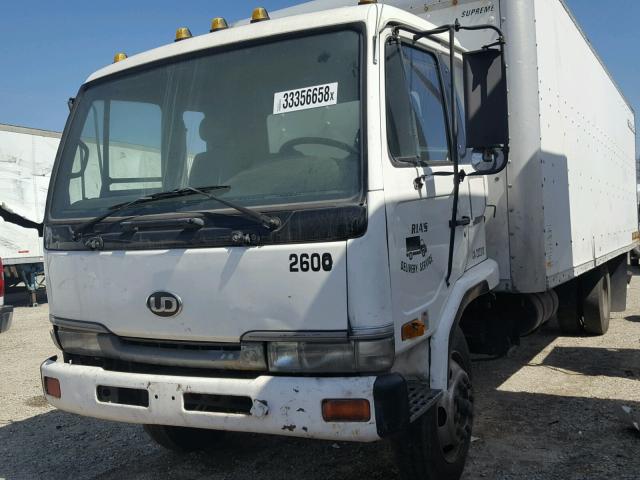 JNALC20H4WGH65188 - 1998 NISSAN DIESEL UD2300 WHITE photo 2