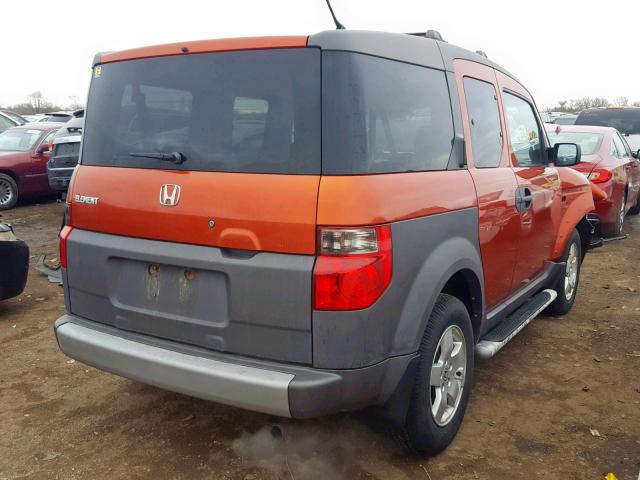 5J6YH28593L032692 - 2003 HONDA ELEMENT EX ORANGE photo 4