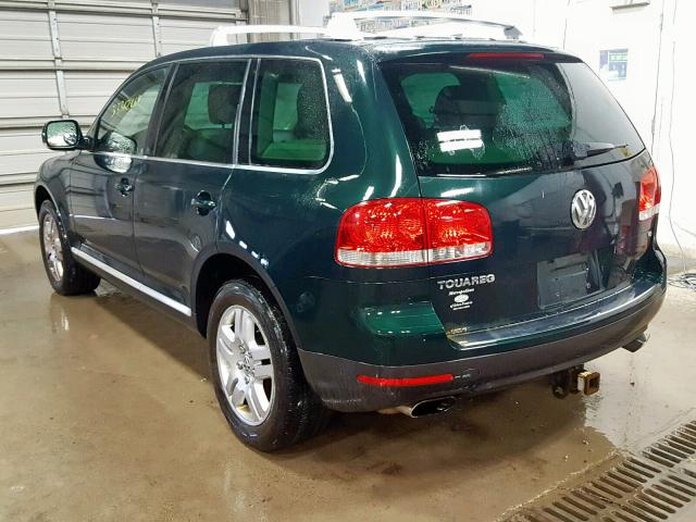 WVGMM77L55D008556 - 2005 VOLKSWAGEN TOUAREG 4. GREEN photo 3