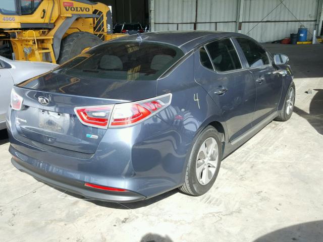 KNAGM4AD1E5064664 - 2014 KIA OPTIMA HYB BLUE photo 4