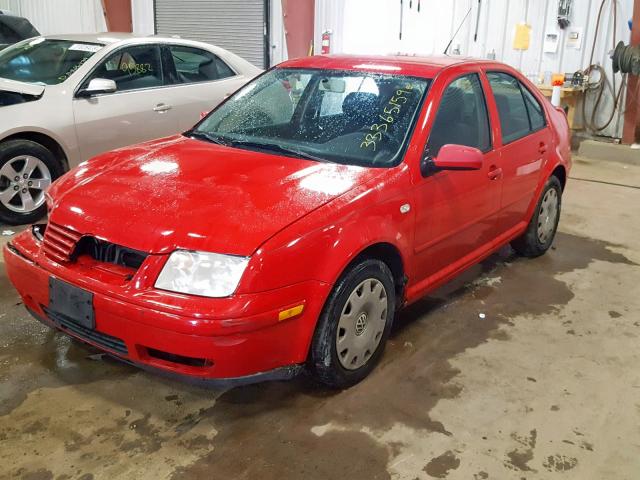 3VWSB69M62M109328 - 2002 VOLKSWAGEN JETTA GLS RED photo 2