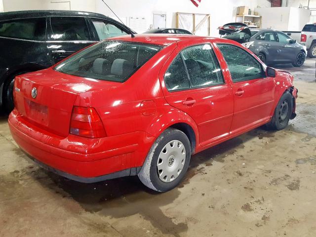 3VWSB69M62M109328 - 2002 VOLKSWAGEN JETTA GLS RED photo 4