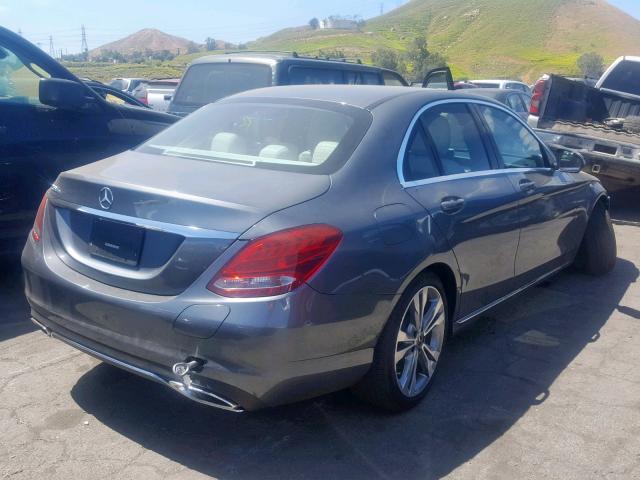 55SWF4HBXHU227732 - 2017 MERCEDES-BENZ C 350E CHARCOAL photo 4