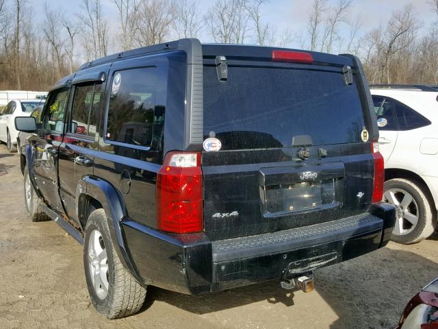 1J8HG48N46C333453 - 2006 JEEP COMMANDER BLACK photo 3