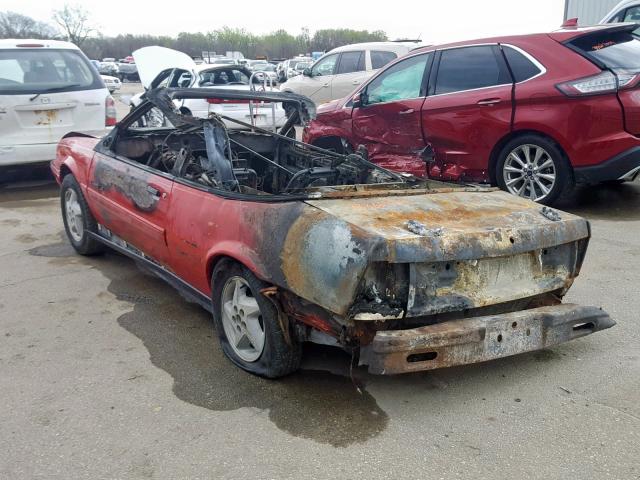 1G2JB34HXR7527648 - 1994 PONTIAC SUNBIRD LE RED photo 3