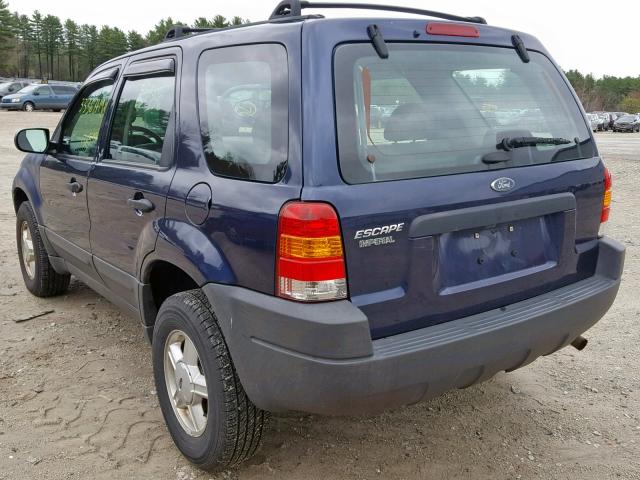 1FMYU02144DA03264 - 2004 FORD ESCAPE XLS BLUE photo 3