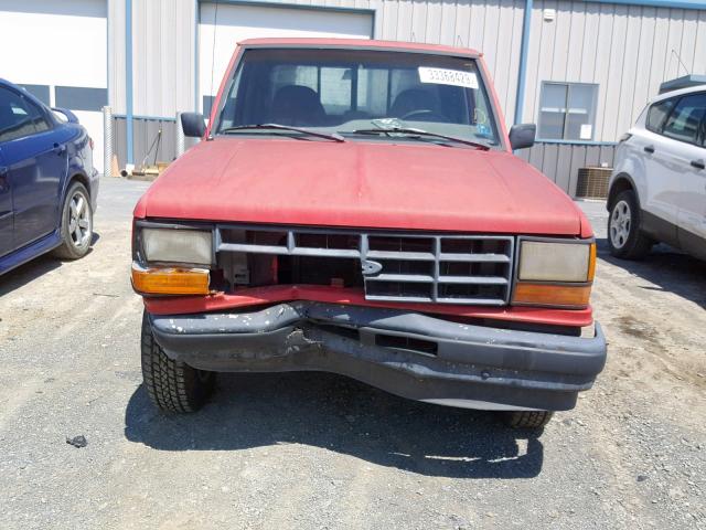 1FTCR11T5MTA41794 - 1991 FORD RANGER RED photo 9