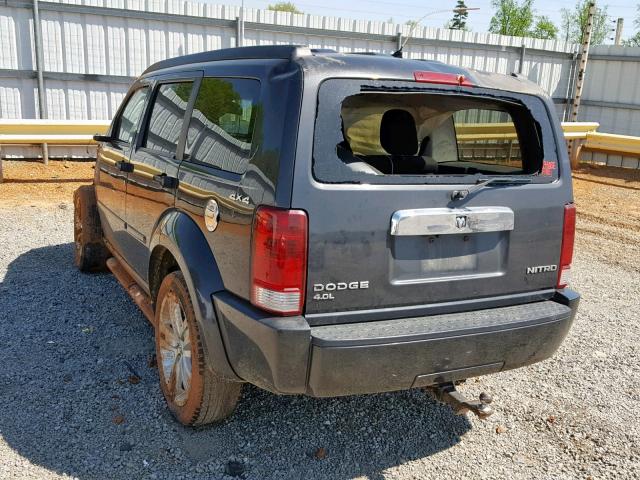 1D4PU4GX1BW587485 - 2011 DODGE NITRO HEAT GRAY photo 3