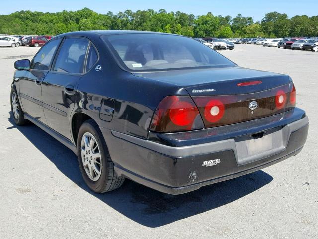 2G1WF52E159240209 - 2005 CHEVROLET IMPALA BLACK photo 3