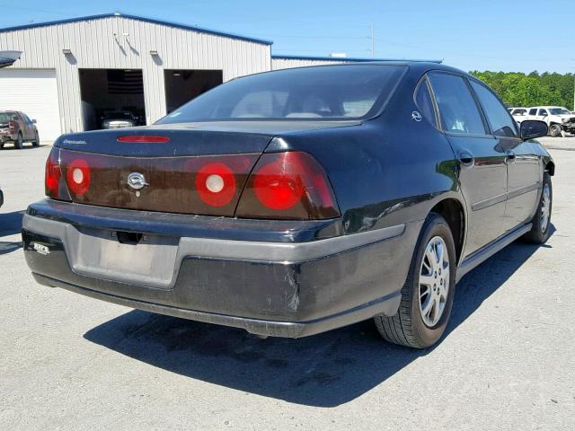 2G1WF52E159240209 - 2005 CHEVROLET IMPALA BLACK photo 4