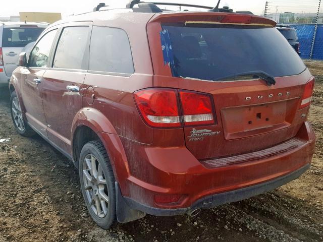 3C4PDDFG9ET118282 - 2014 DODGE JOURNEY R/ ORANGE photo 3