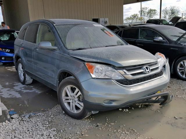 5J6RE3H70AL027690 - 2010 HONDA CR-V EXL GREEN photo 1