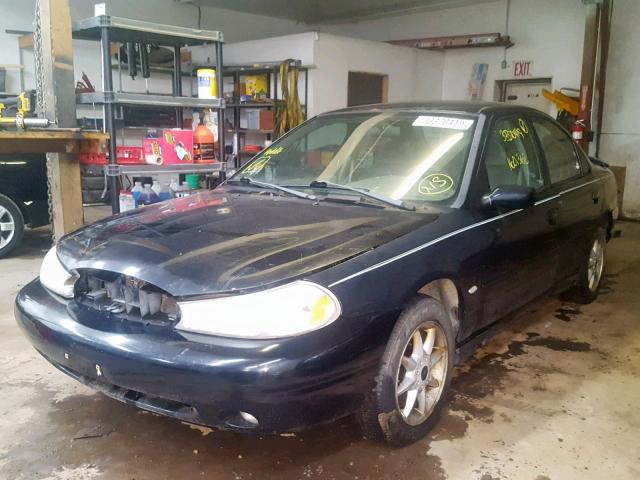 1FAFP66L5XK110332 - 1999 FORD CONTOUR SE BLACK photo 2