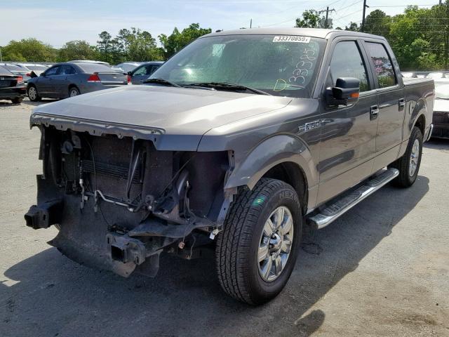 1FTEW1C81AFC54763 - 2010 FORD F150 SUPER GRAY photo 2