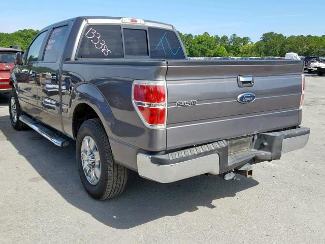 1FTEW1C81AFC54763 - 2010 FORD F150 SUPER GRAY photo 3