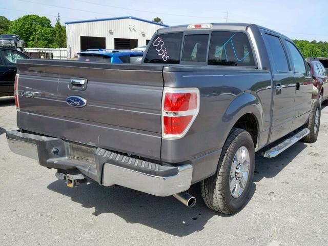 1FTEW1C81AFC54763 - 2010 FORD F150 SUPER GRAY photo 4