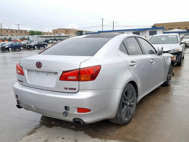 JTHBK262365017196 - 2006 LEXUS IS 250 SILVER photo 4