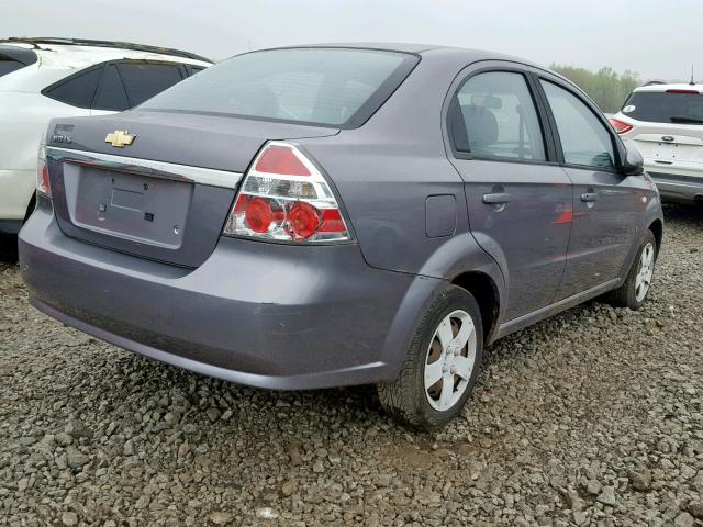 KL1TD56677B151689 - 2007 CHEVROLET AVEO BASE Сұр фото 4