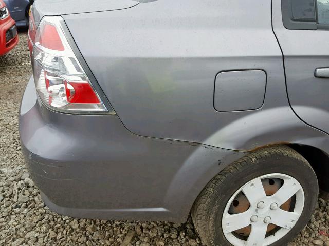 KL1TD56677B151689 - 2007 CHEVROLET AVEO BASE Сұр фото 9