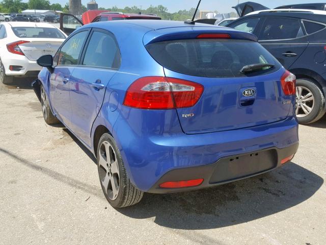 KNADN5A3XC6078552 - 2012 KIA RIO EX BLUE photo 3