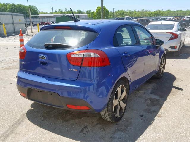 KNADN5A3XC6078552 - 2012 KIA RIO EX BLUE photo 4