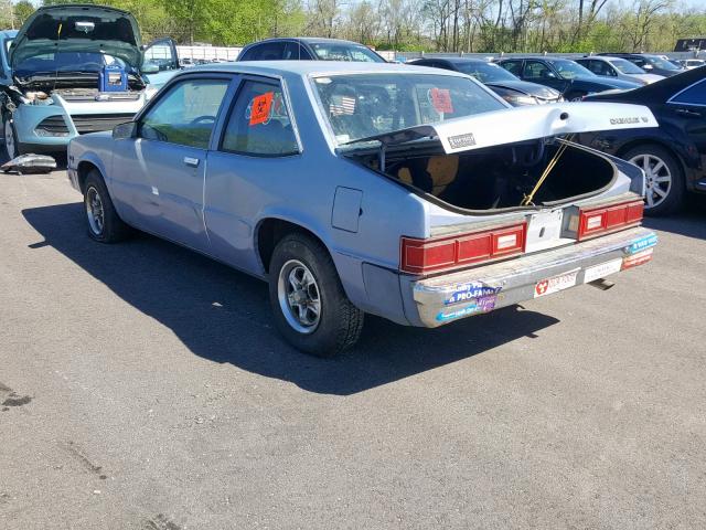 1G1AH11X1DT139811 - 1983 CHEVROLET CITATION BLUE photo 3