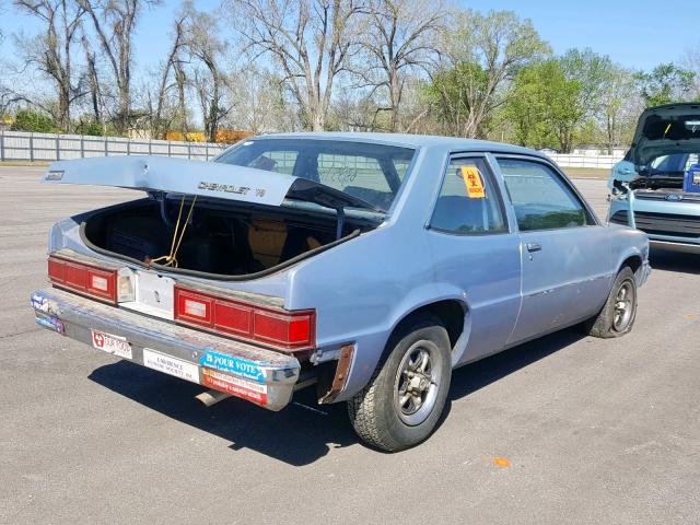 1G1AH11X1DT139811 - 1983 CHEVROLET CITATION BLUE photo 4