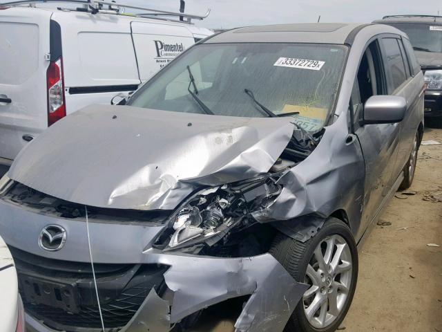 JM1CW2DL3C0138440 - 2012 MAZDA 5 SILVER photo 2