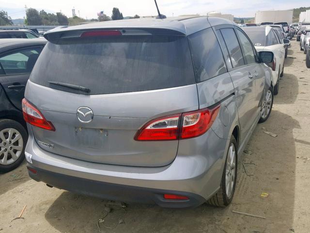 JM1CW2DL3C0138440 - 2012 MAZDA 5 SILVER photo 4