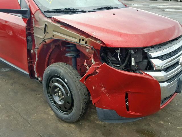 2FMDK4JC0BBA07068 - 2011 FORD EDGE SEL RED photo 9