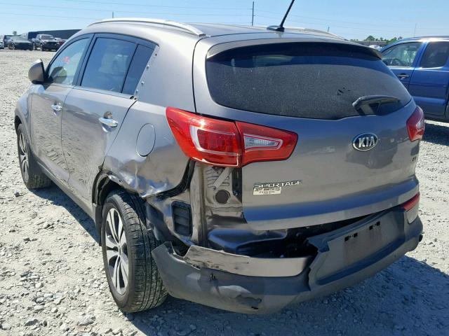 KNDPC3A28D7510553 - 2013 KIA SPORTAGE E SILVER photo 3