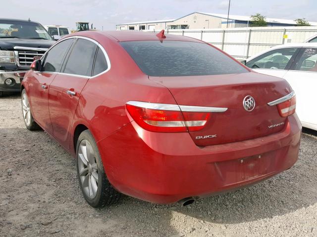 1G4PP5SK5E4150381 - 2014 BUICK VERANO RED photo 3