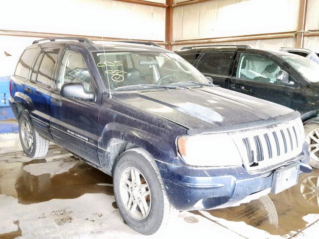 1J4GW48S64C111032 - 2004 JEEP GRAND CHER BLUE photo 1