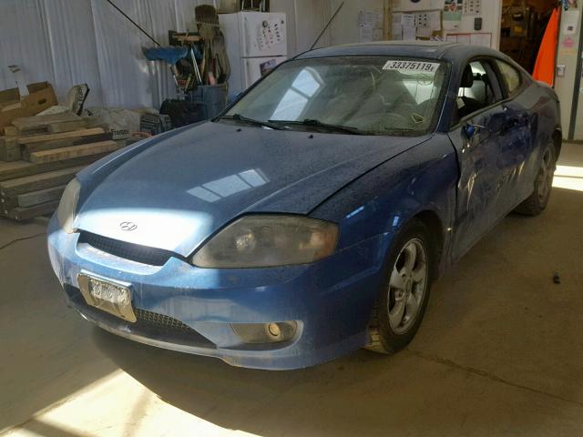 KMHHN65D36U214691 - 2006 HYUNDAI TIBURON SE BLUE photo 2