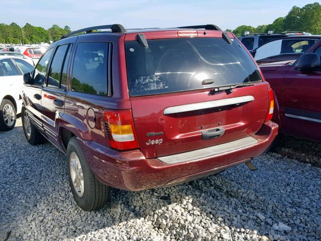 1J4GX48SX2C316203 - 2002 JEEP GRAND CHER MAROON photo 3