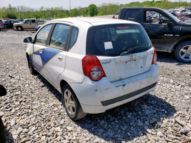 KL1TD6DE3BB154744 - 2011 CHEVROLET AVEO LS WHITE photo 3