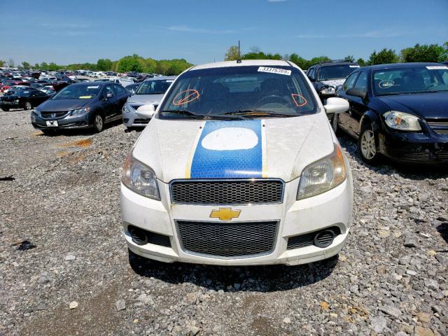 KL1TD6DE3BB154744 - 2011 CHEVROLET AVEO LS WHITE photo 9