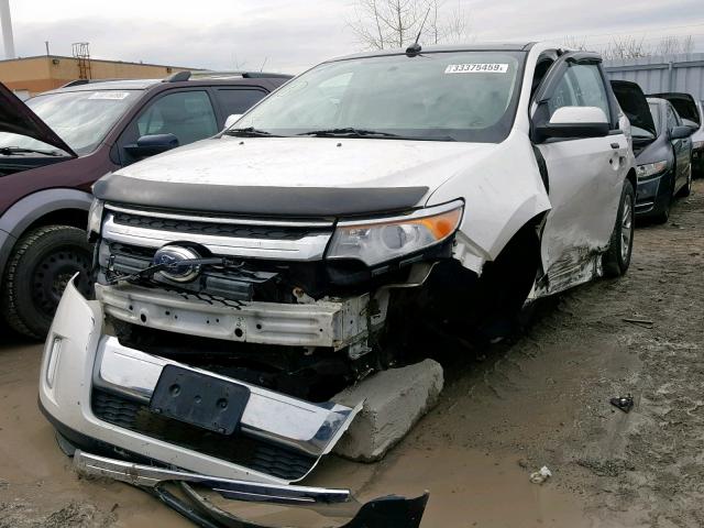 2FMDK3JC7BBB42168 - 2011 FORD EDGE SEL WHITE photo 2