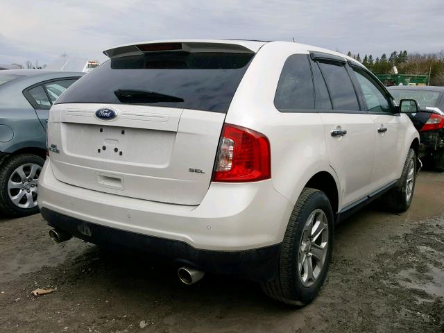 2FMDK3JC7BBB42168 - 2011 FORD EDGE SEL WHITE photo 4