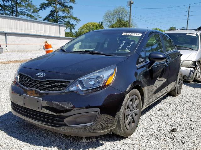 KNADM4A3XE6395246 - 2014 KIA RIO LX BLACK photo 2