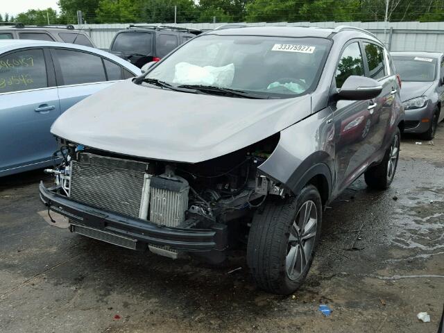 KNDPCCA63E7654290 - 2014 KIA SPORTAGE S GRAY photo 2