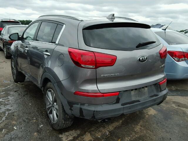 KNDPCCA63E7654290 - 2014 KIA SPORTAGE S GRAY photo 3