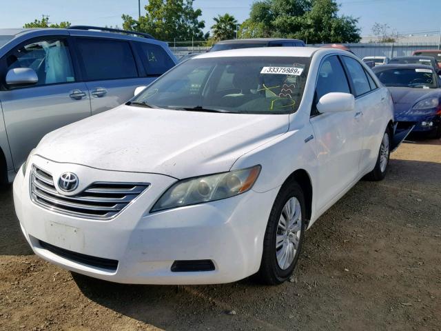 4T1BB46K09U099052 - 2009 TOYOTA CAMRY HYBR WHITE photo 2