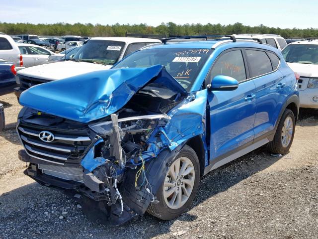 KM8J3CA43JU699225 - 2018 HYUNDAI TUCSON SEL BLUE photo 2