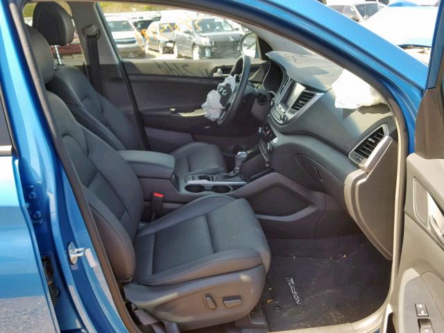 KM8J3CA43JU699225 - 2018 HYUNDAI TUCSON SEL BLUE photo 5