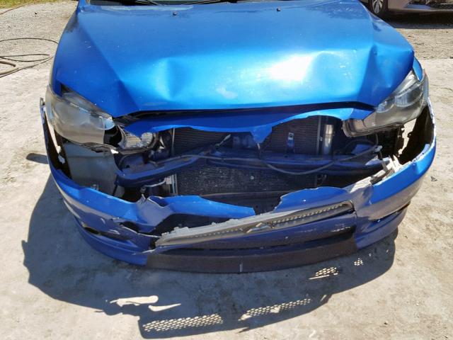 JA32U8FW7BU020876 - 2011 MITSUBISHI LANCER GTS BLUE photo 9