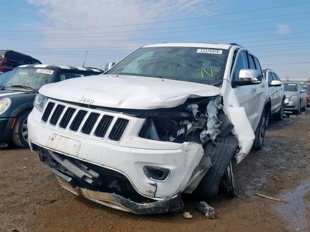 1C4RJFBG3EC102657 - 2014 JEEP GRAND CHER WHITE photo 2