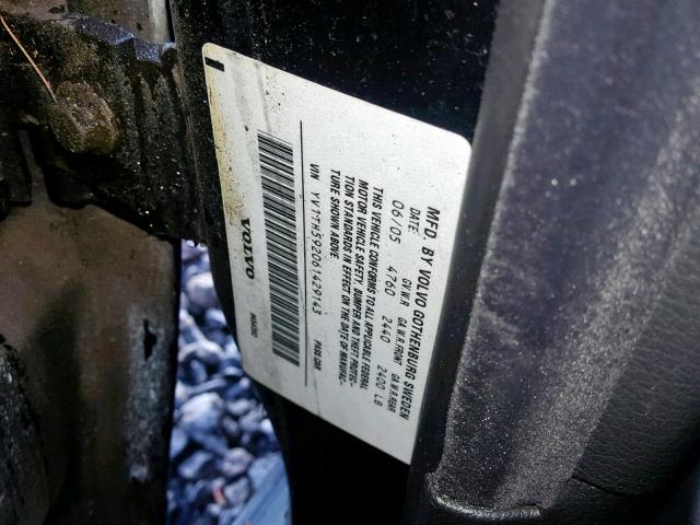 YV1TH592061429143 - 2006 VOLVO S80 2.5T BLUE photo 10