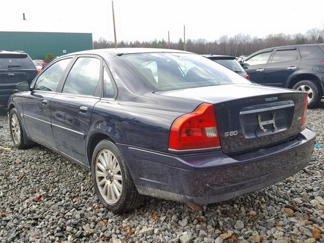 YV1TH592061429143 - 2006 VOLVO S80 2.5T BLUE photo 3